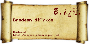 Bradean Árkos névjegykártya